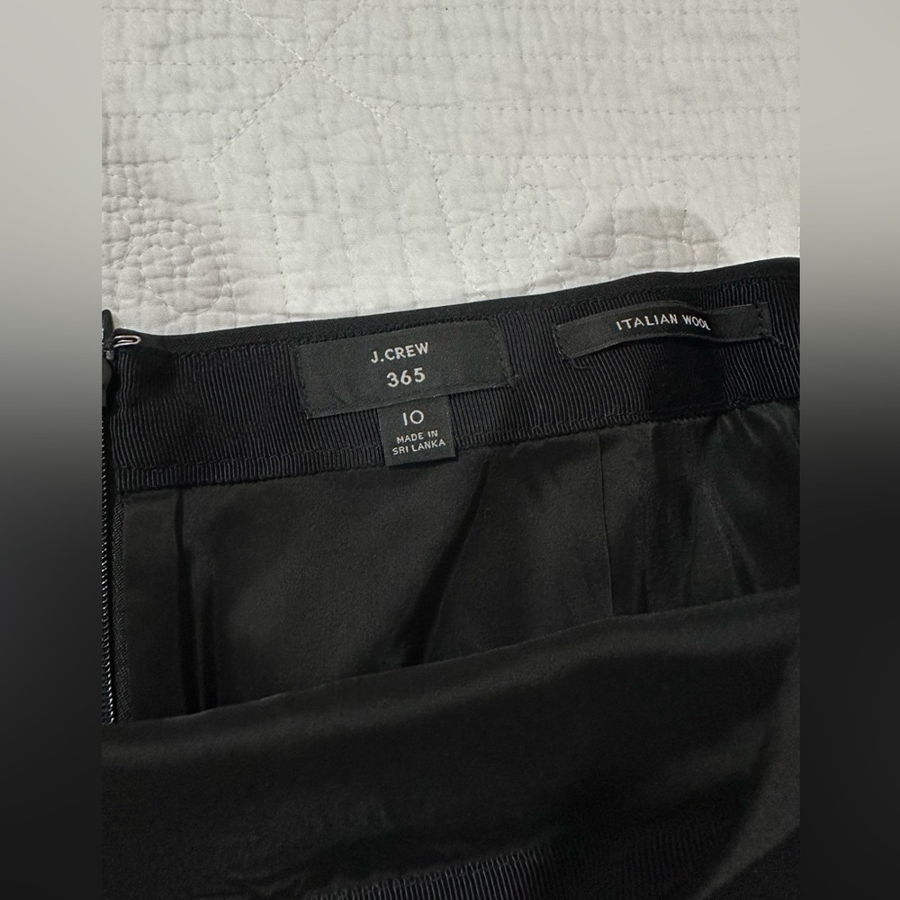 Black Italian wool pencil skirt